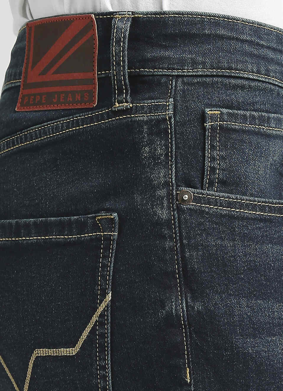Cash Dark Blue Mid Rise Skinny Fit Jeans, , large image number 4