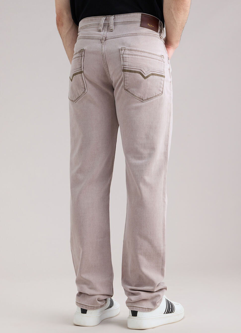 Men Blue Straight Fit Mid Rise Stretchable Jeans, , large image number 3