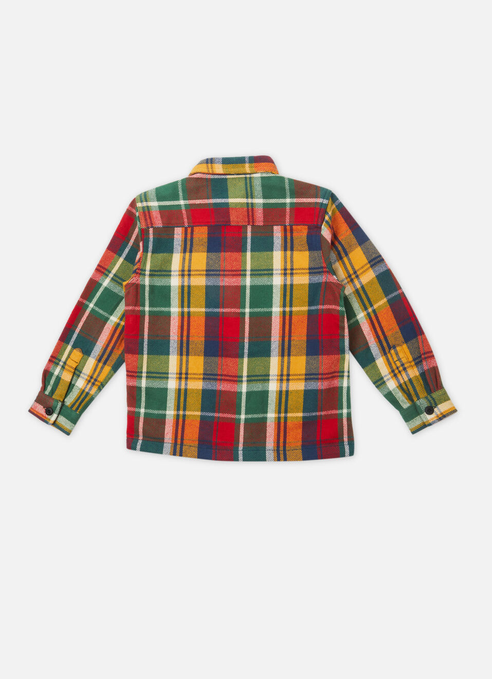 Boys Red Check Full Sleeve Oversized Shirt, , large image number 1
