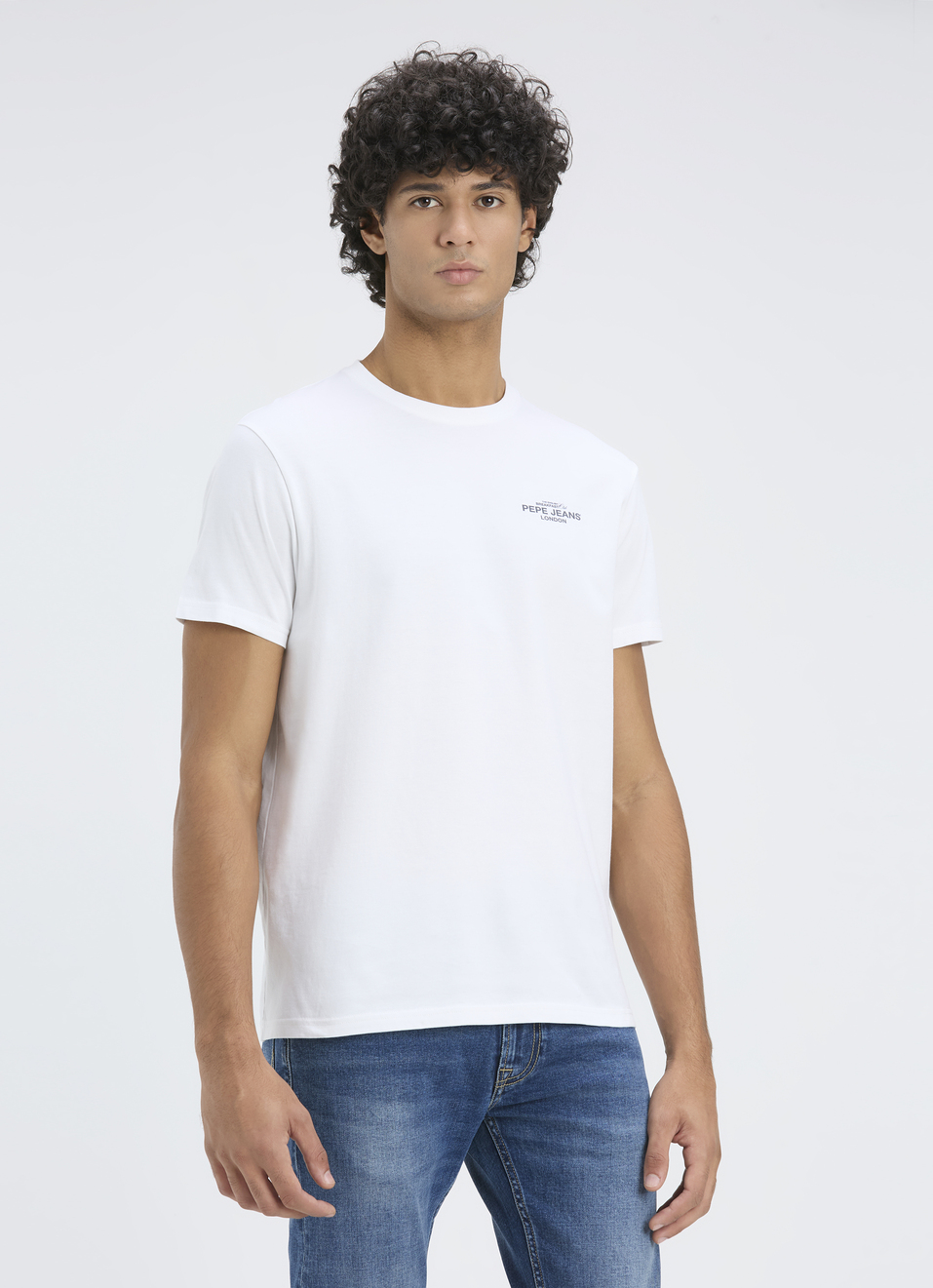 Men White Back Graphic Print T-shirt, , large image number 3