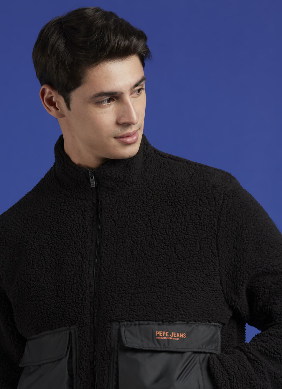Black High Neck Full Sleeve Jacket, , large image number 4