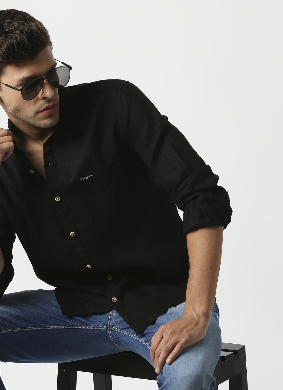 Kingsman Slim Fit Pure Linen Shirt, , large image number 0