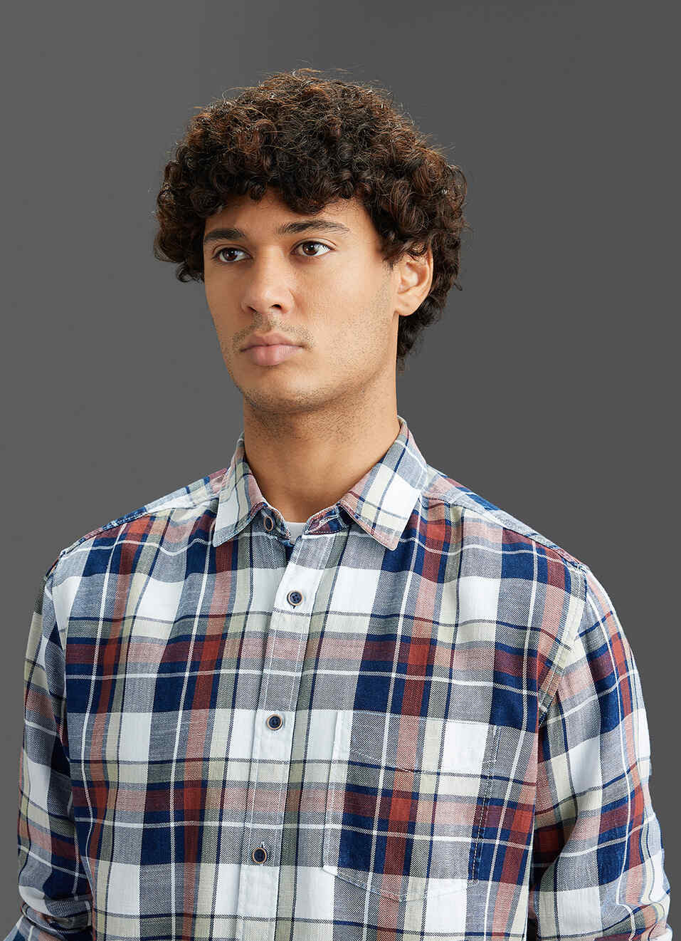 Mens Red Checked Full Sleeves Shirt, , large image number 4