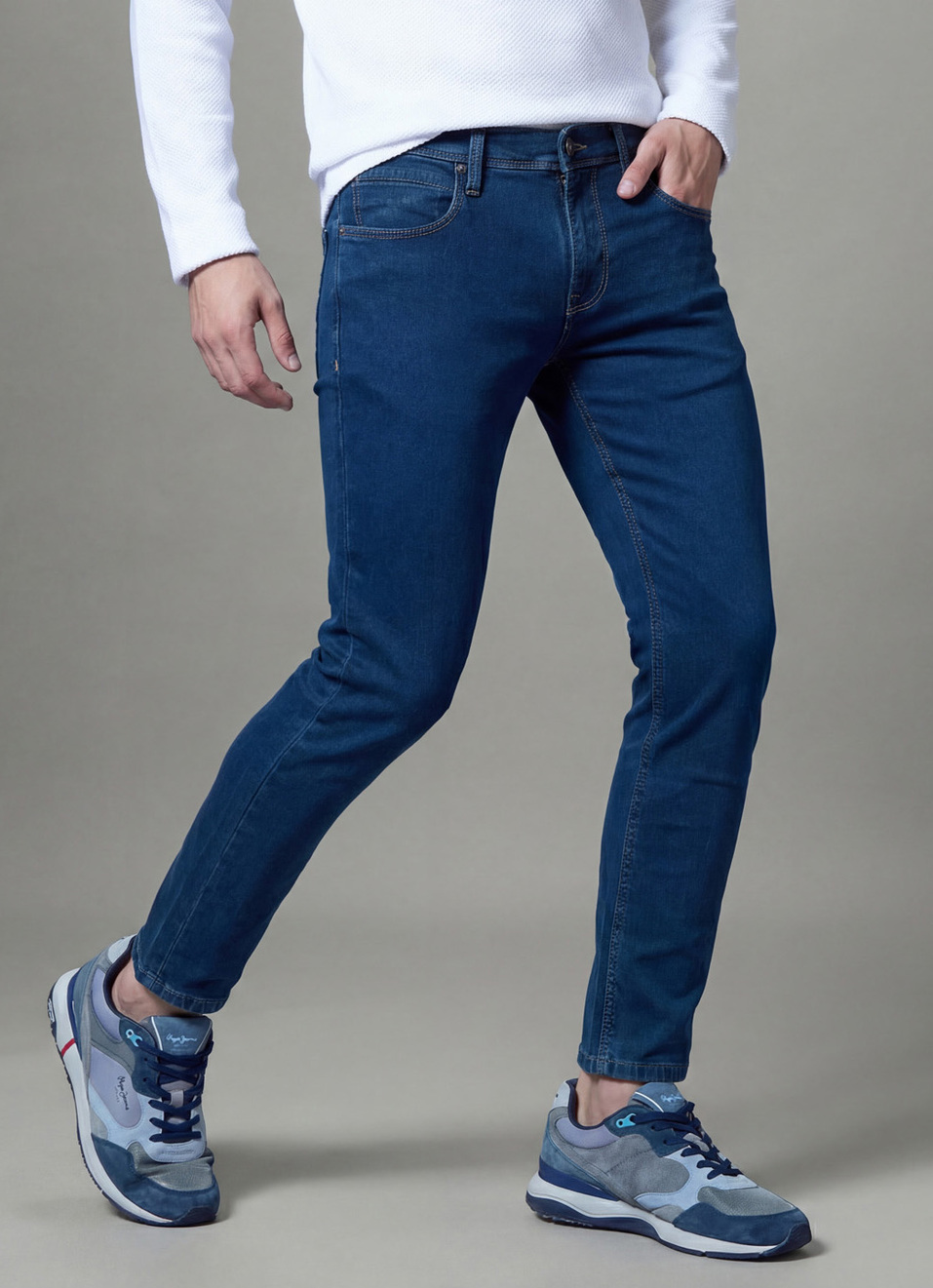 Oliver Blue Mid Waist Ankle Jeans, , large image number 0