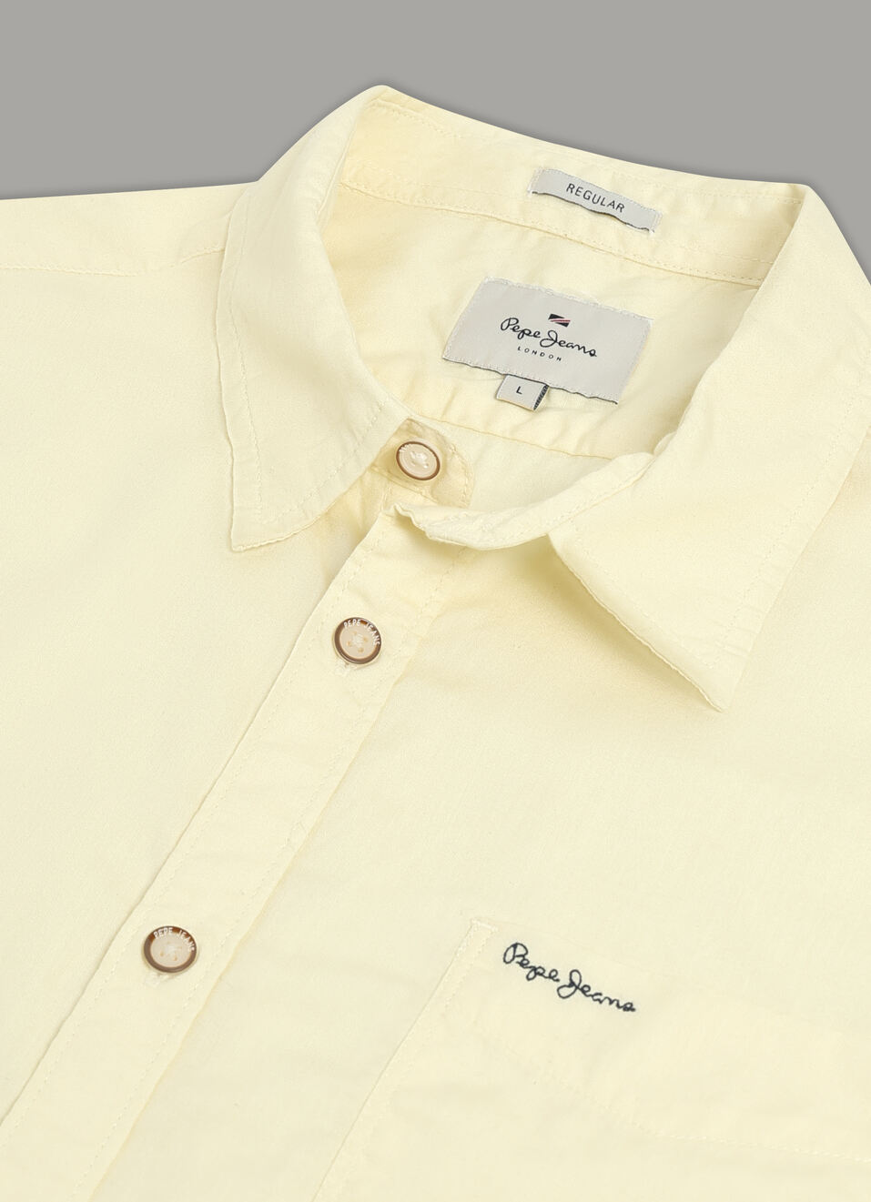 Men Yellow Solid Shirt, , large image number 7