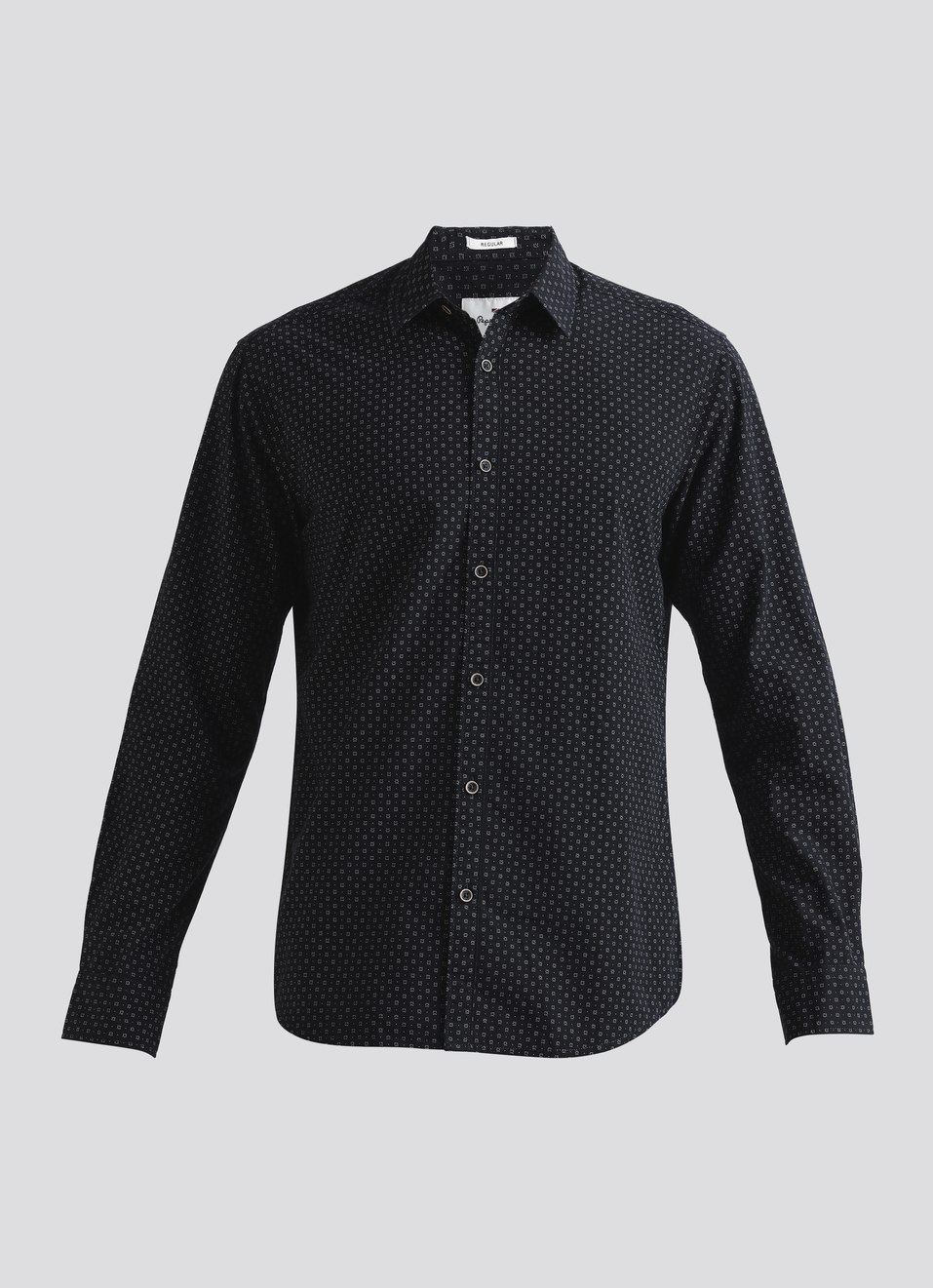 Black Geometric Print Full Sleeve Shirt, , large image number 6