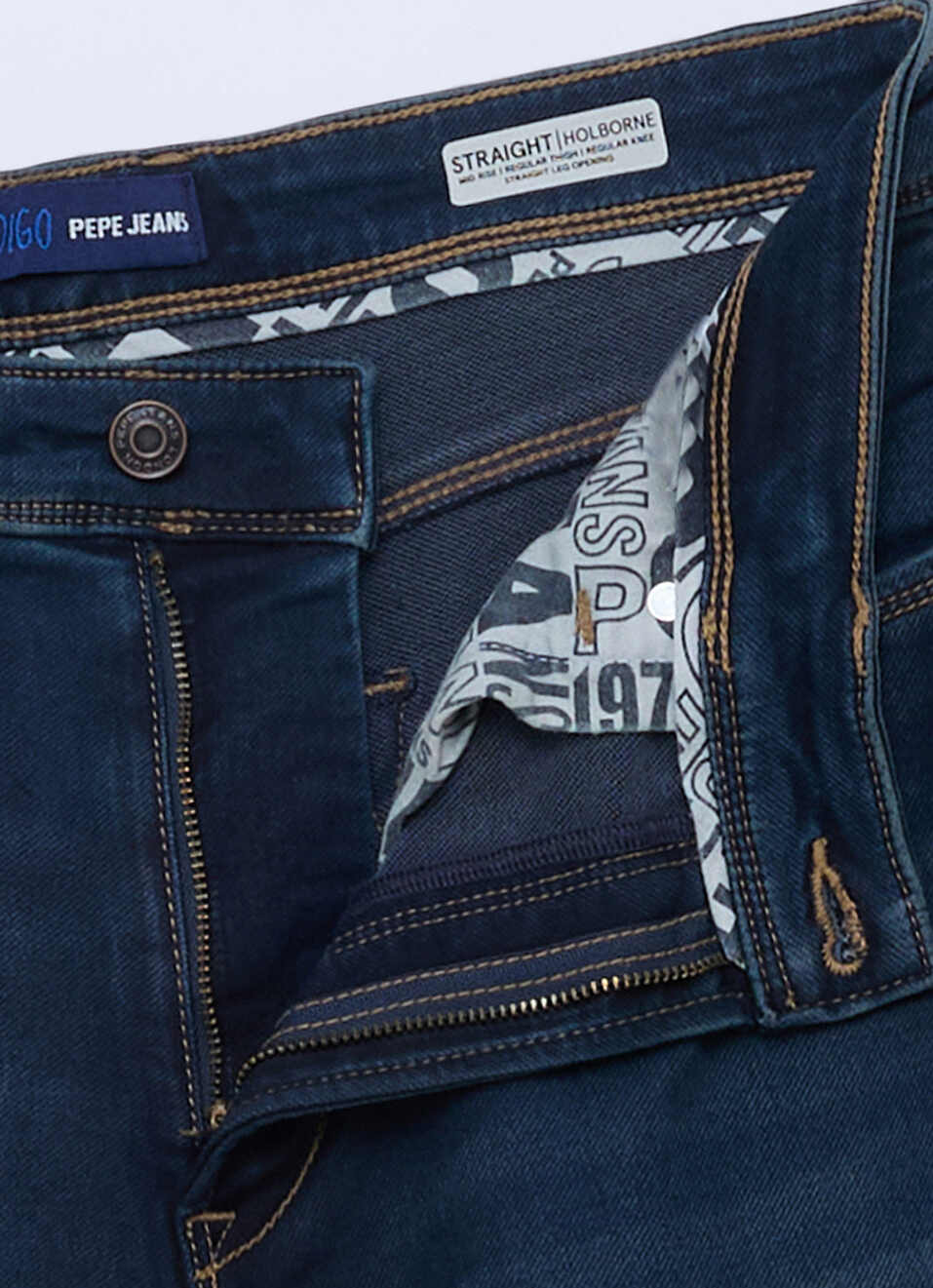 Men Blue Straight Fit Mid Rise Stretchable Jeans, , large image number 6
