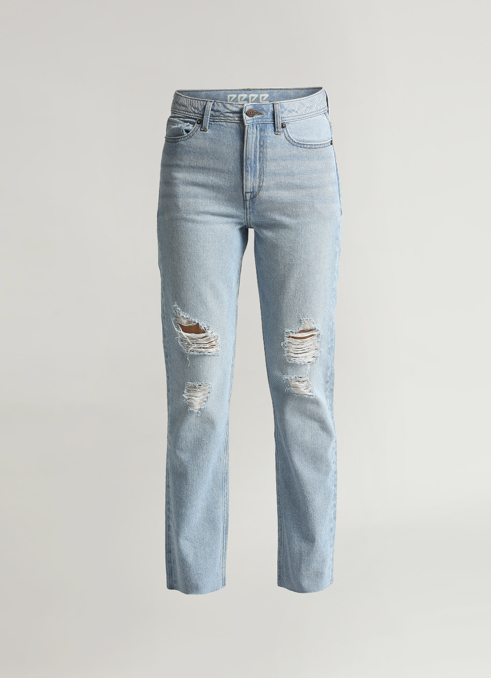 Mary Light Blue High Waist Straight Fit Jeans, , large image number 5