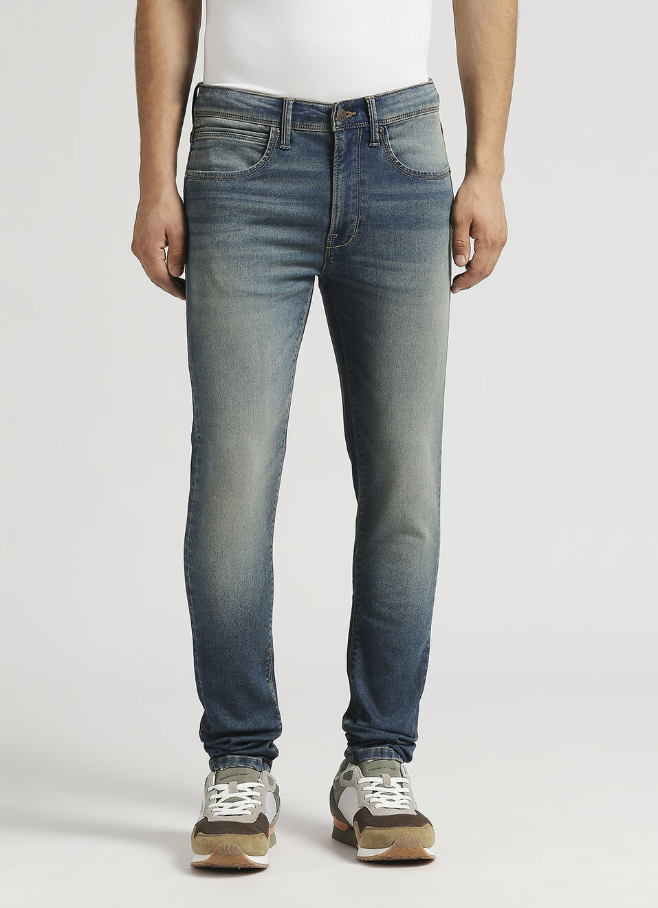 Chinox Mid Rise Skinny Fit Knitted Gymindigo Jeans, , large image number 2