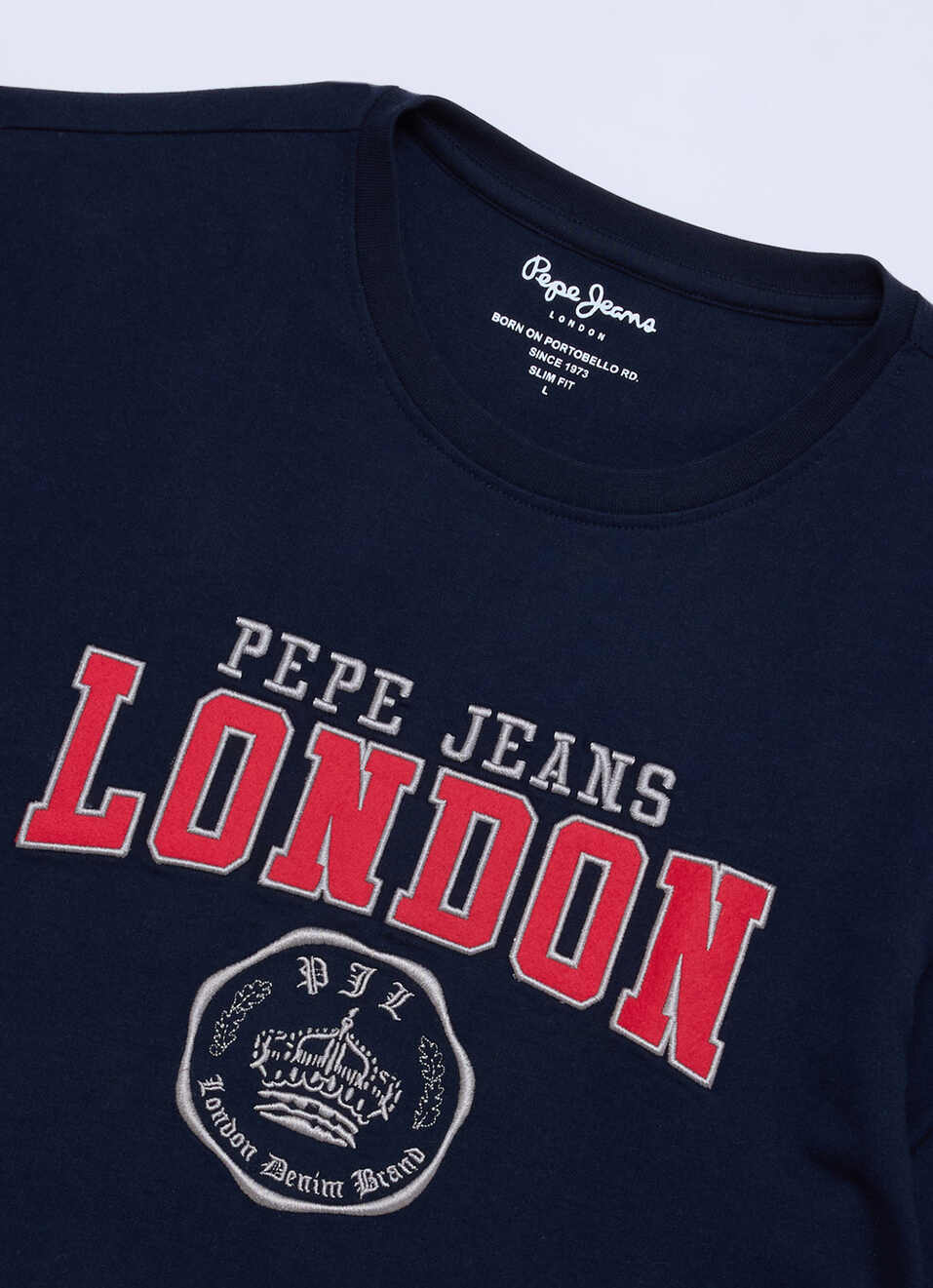 Men Navy Printed Slim Fit Long Sleeve T-shirt, , large image number 6
