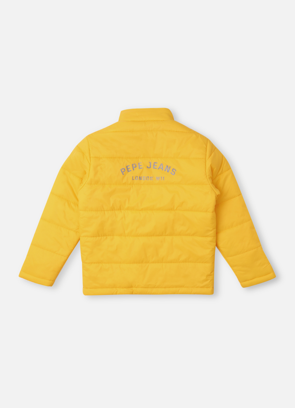 Boys Yellow Back Print Full Sleeve Quilted Jacket, , large image number 1