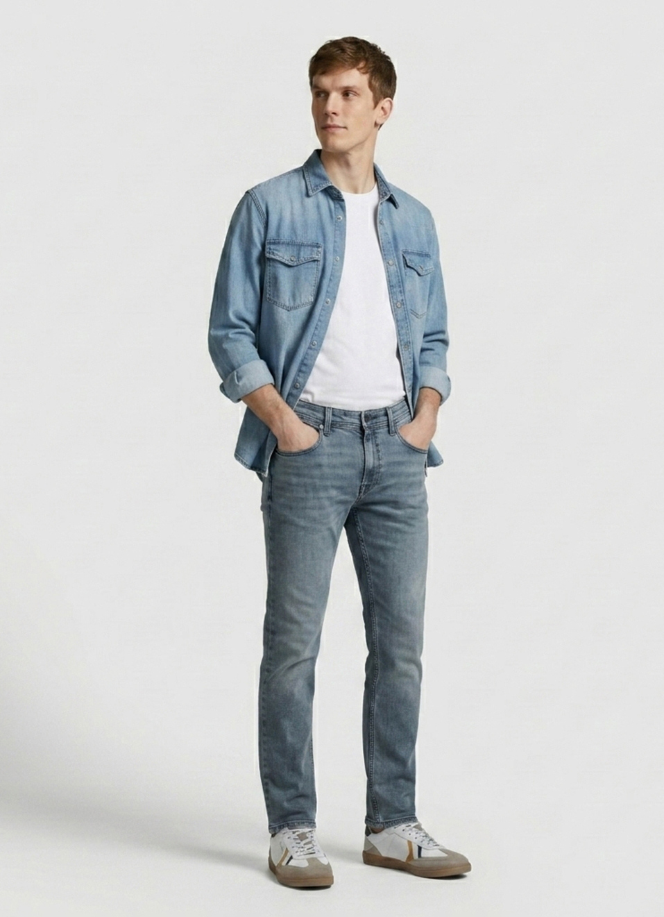 Men Grey Slim Stretchable Jeans, , large image number 1