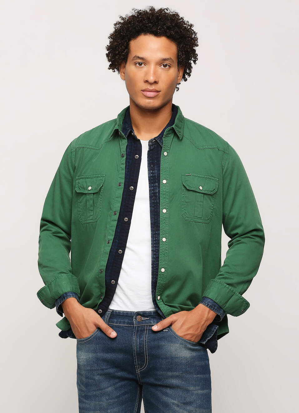 Flap Pocket Full Sleeve Shirt, , large image number 0