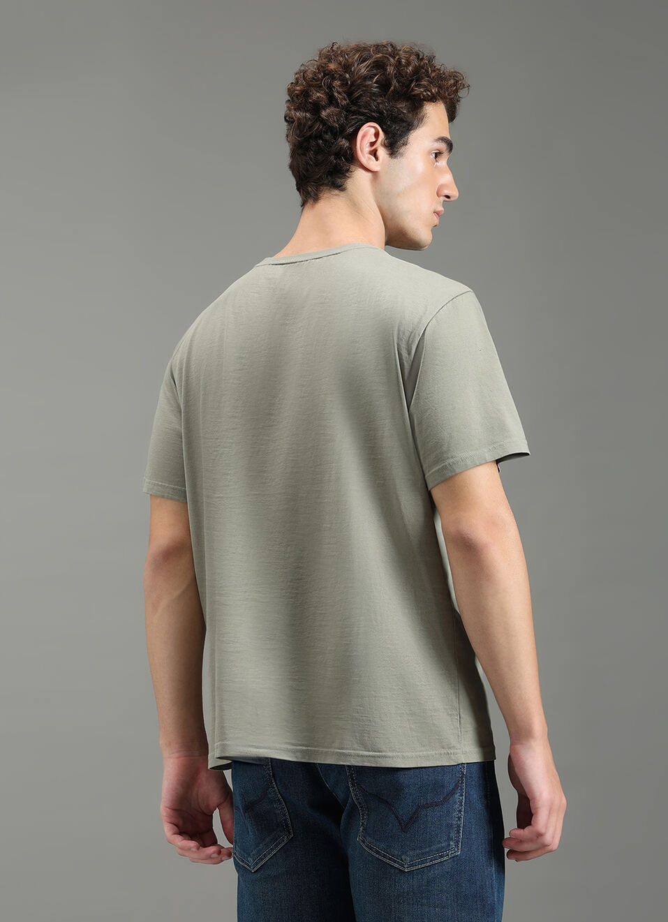 Men Green Relaxed Fit Graphic T-shirt, , large image number 6