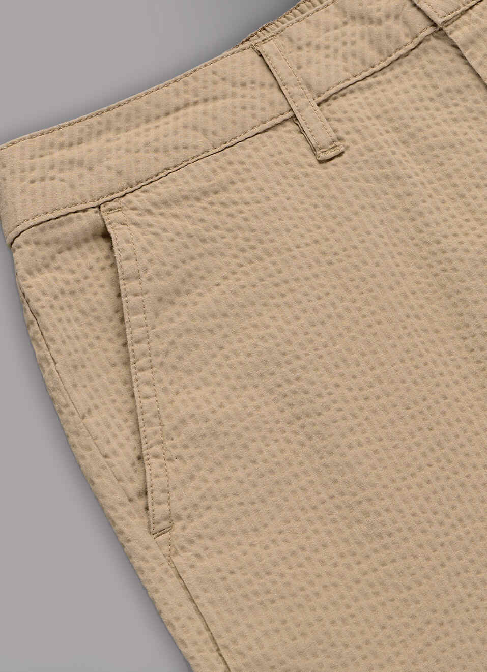 Men Khaki Striped Mid Rise Cargo Pants, , large image number 5