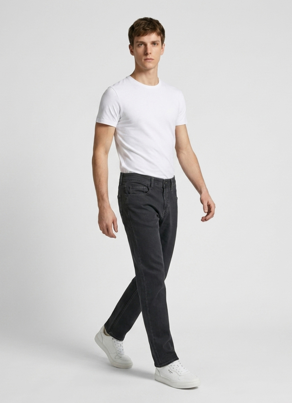 Men Grey Stretchable Jeans, , large image number 7