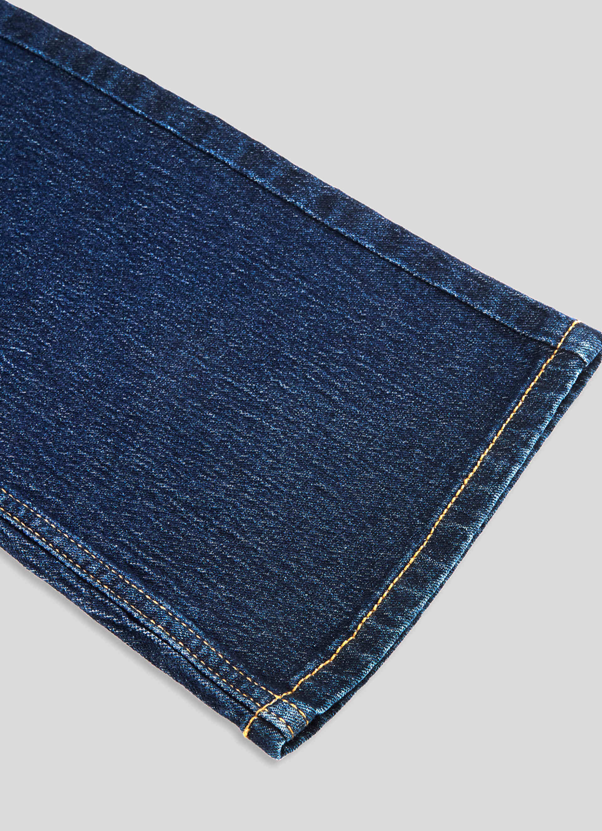 Men Dark Blue Mid Rise Straight Fit Strechable Jeans, , large image number 8