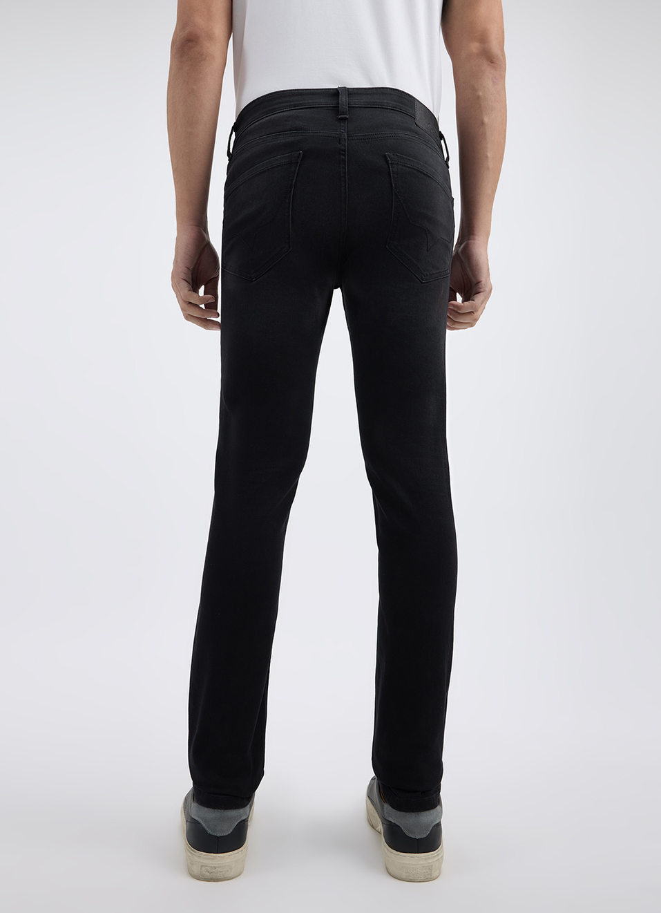 Men Black Skinny Fit Low Rise Jeans , , large image number 5