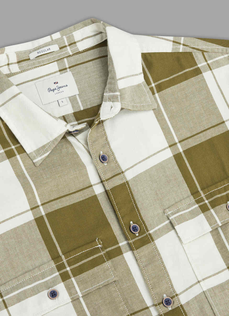 Men Green Check Long Sleeve Shirt, , large image number 3