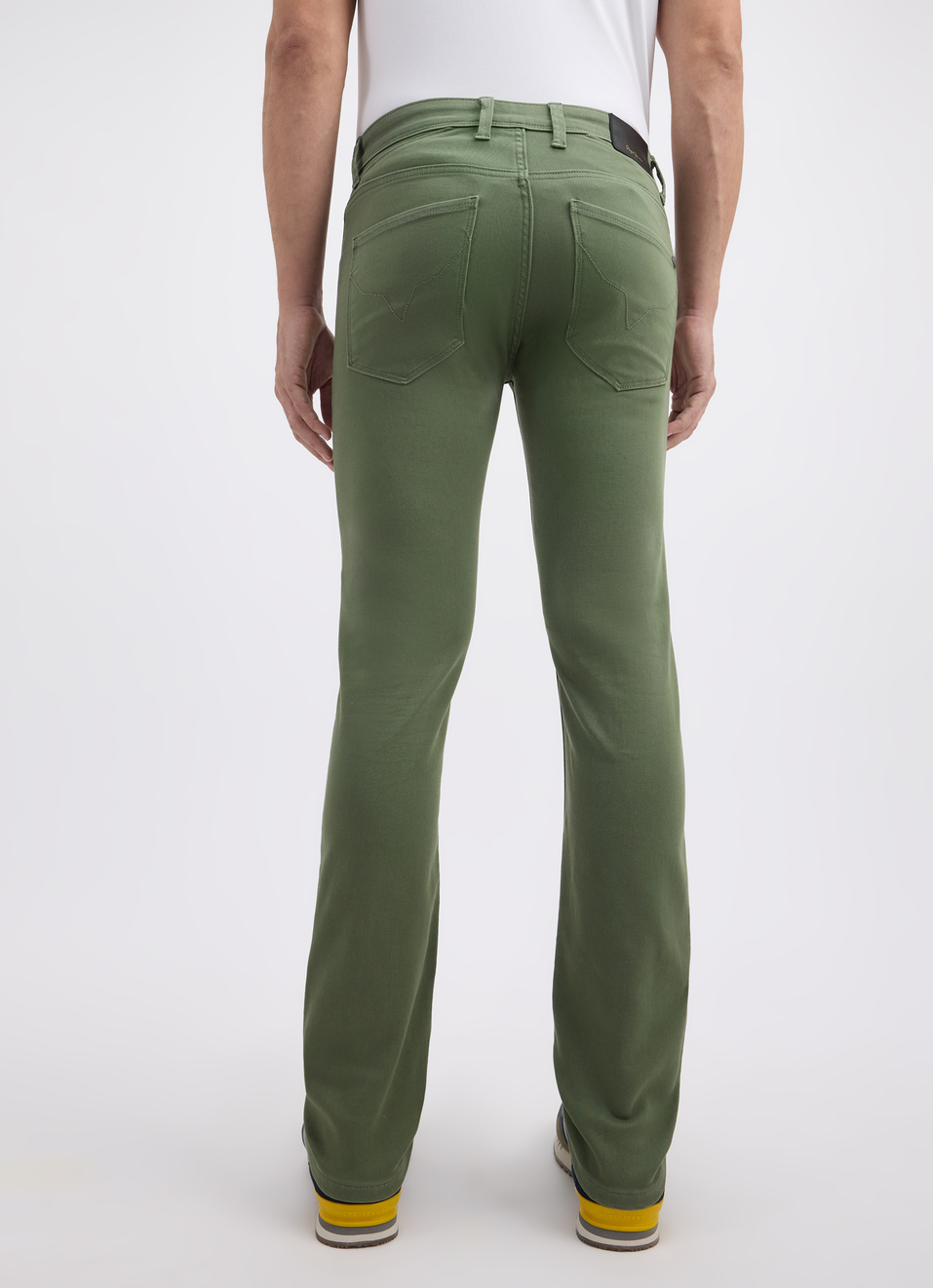 Men Green Mid Rise Slim Powerflex Jeans, , large image number 2