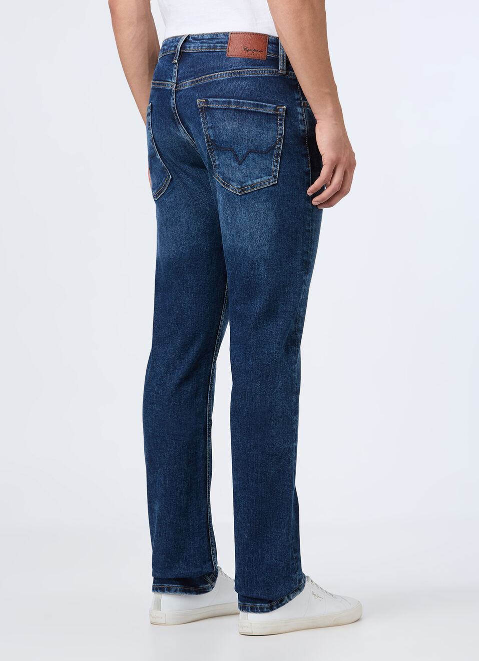 Men Green Mid Rise Straight Fit Strechable Jeans, , large image number 3