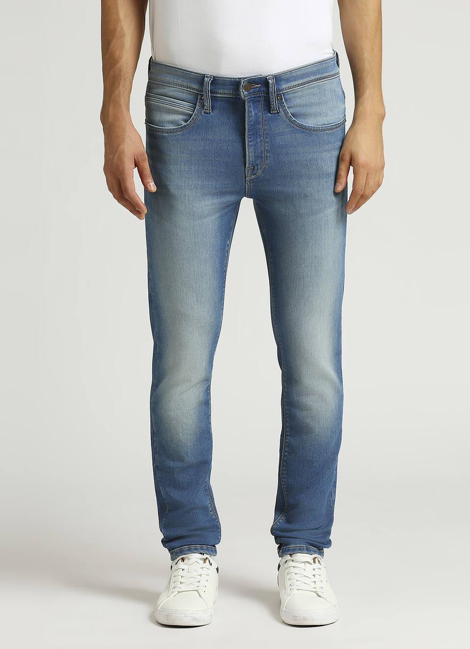 Chinox Blue Mid Rise Skinny Gymindigo Jeans, , large image number 2