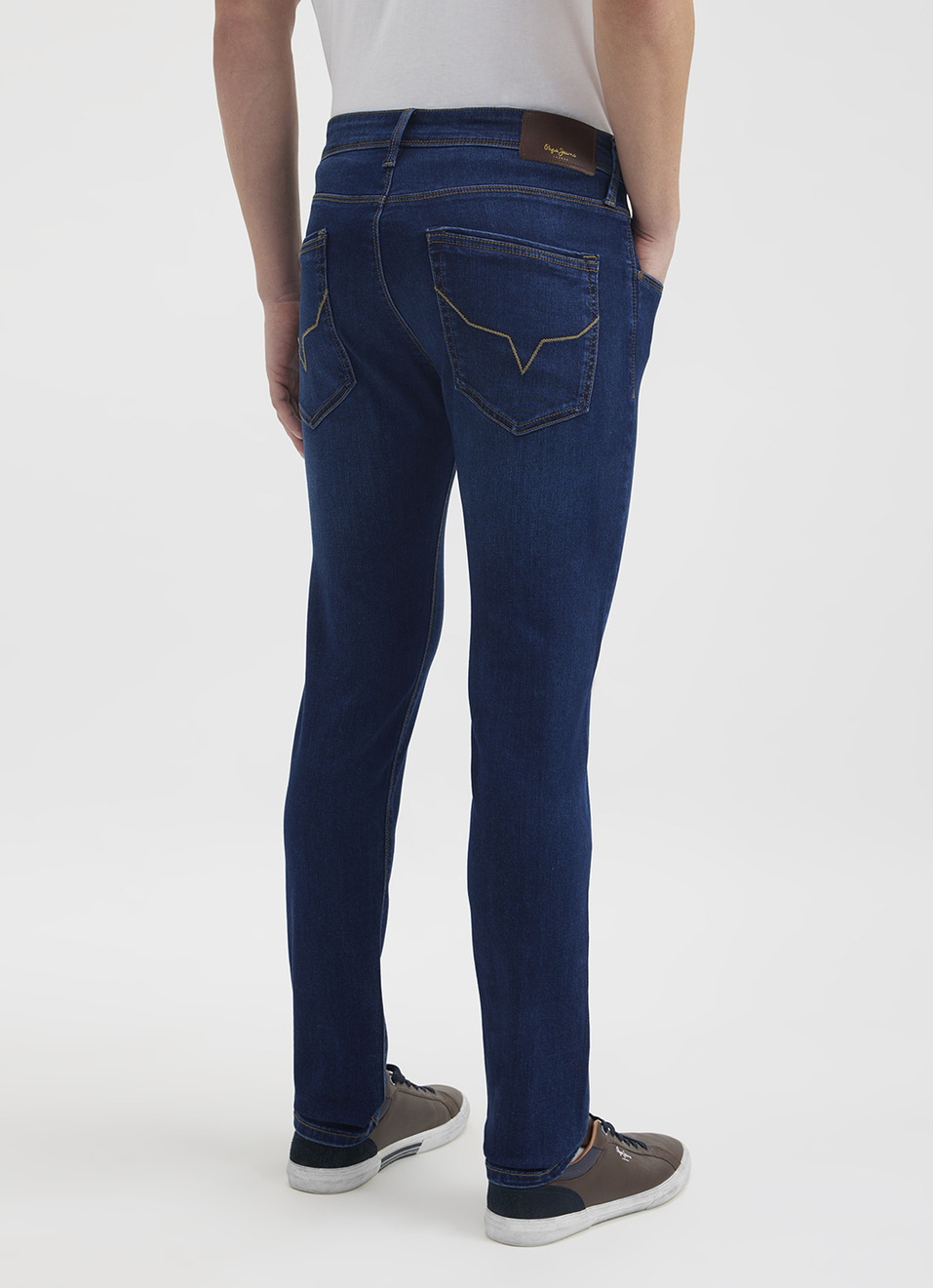 Men Blue Low Rise Tapered Powerflex Extra Stretchable Jeans, , large image number 3