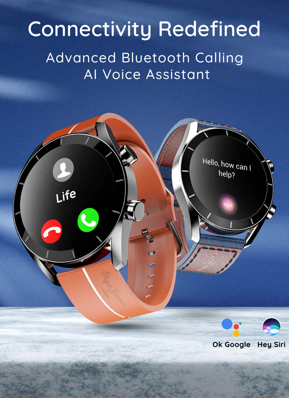 Pepe X Pebble 1.39" Bluetooth Calling Smartwatch, , large image number 2