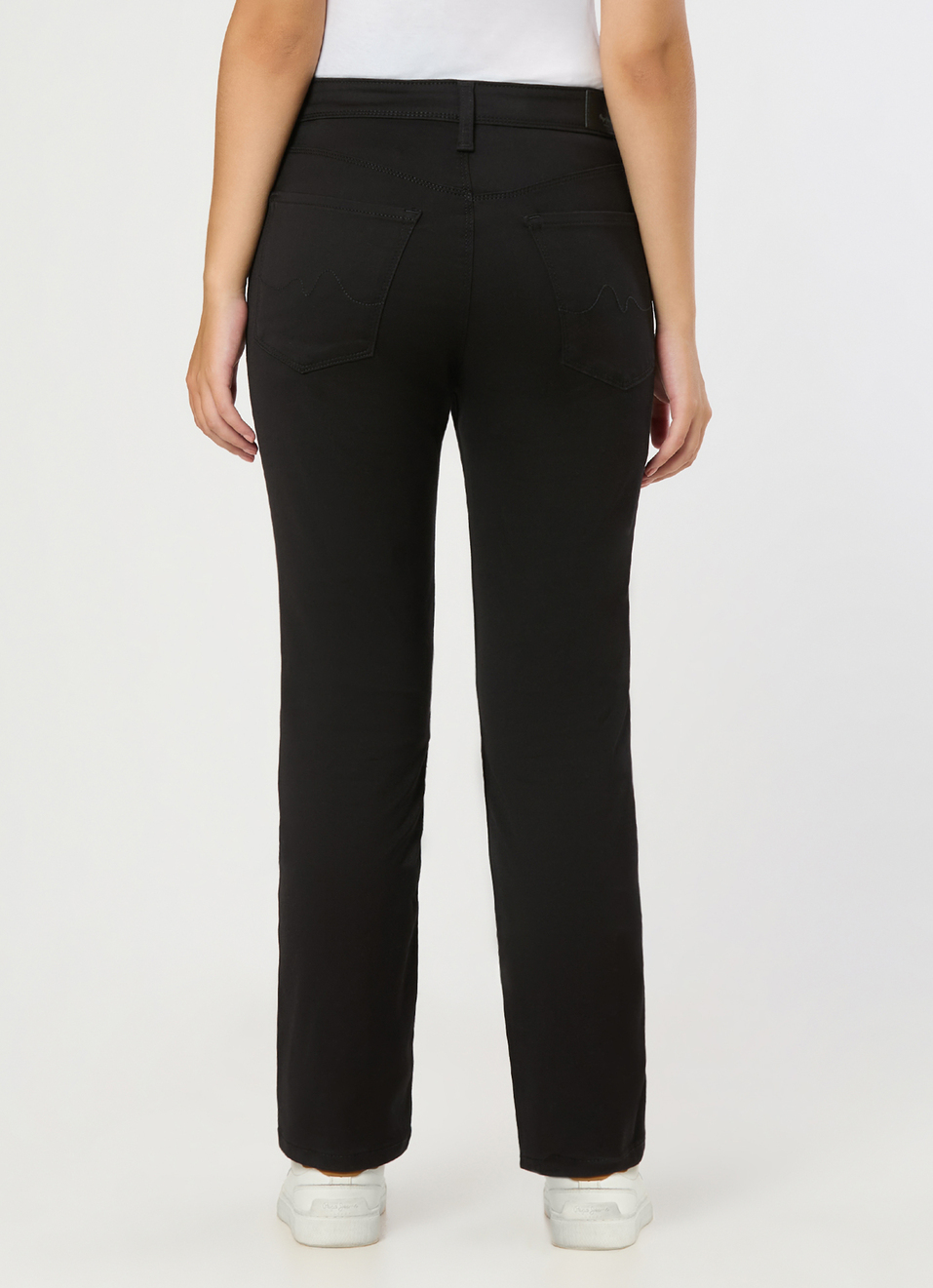 Women Black Rinse Straight Jeans, , large image number 2