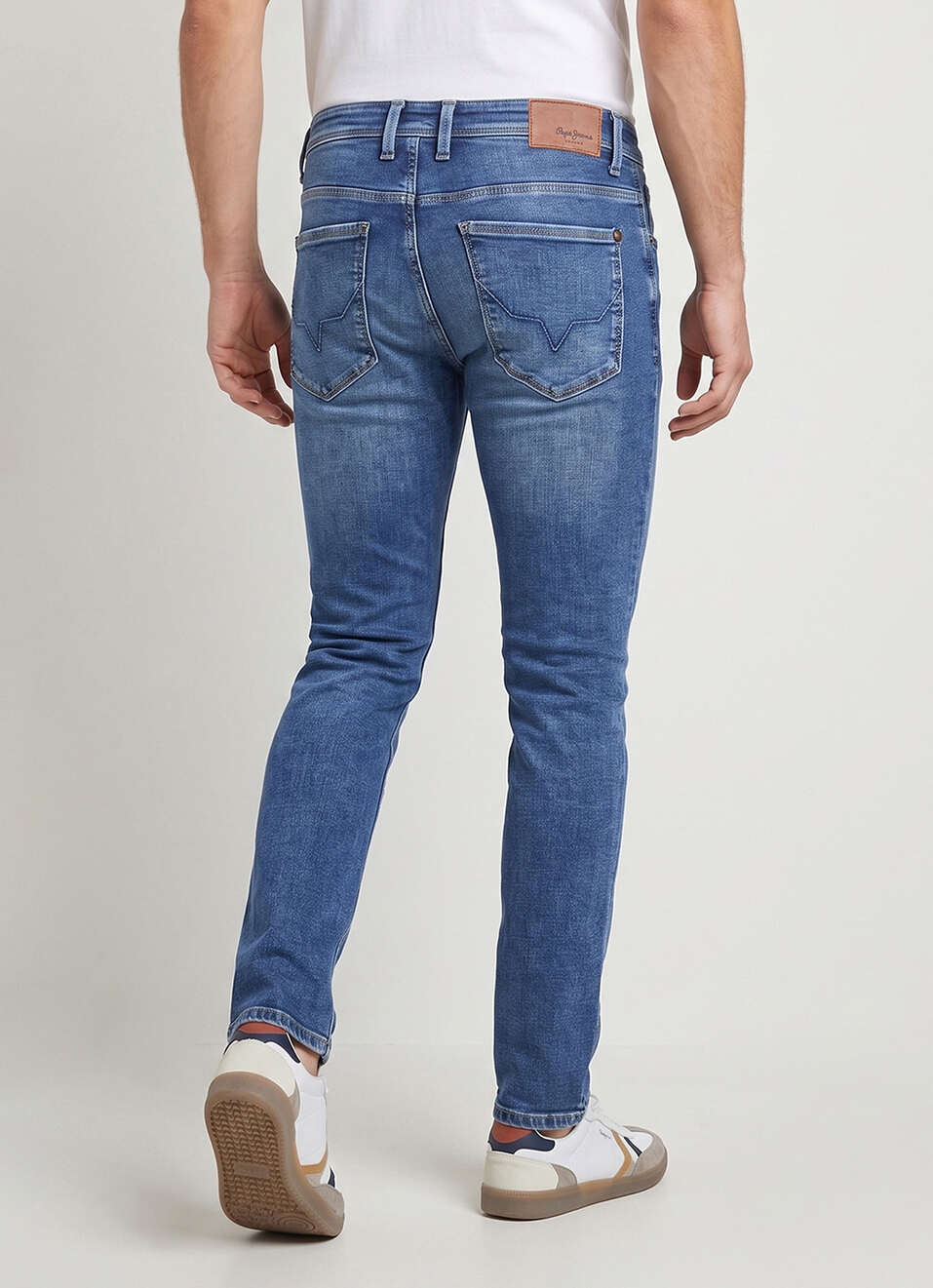 Men Blue Slim Fit Mid Rise Stretchable Jeans, , large image number 3