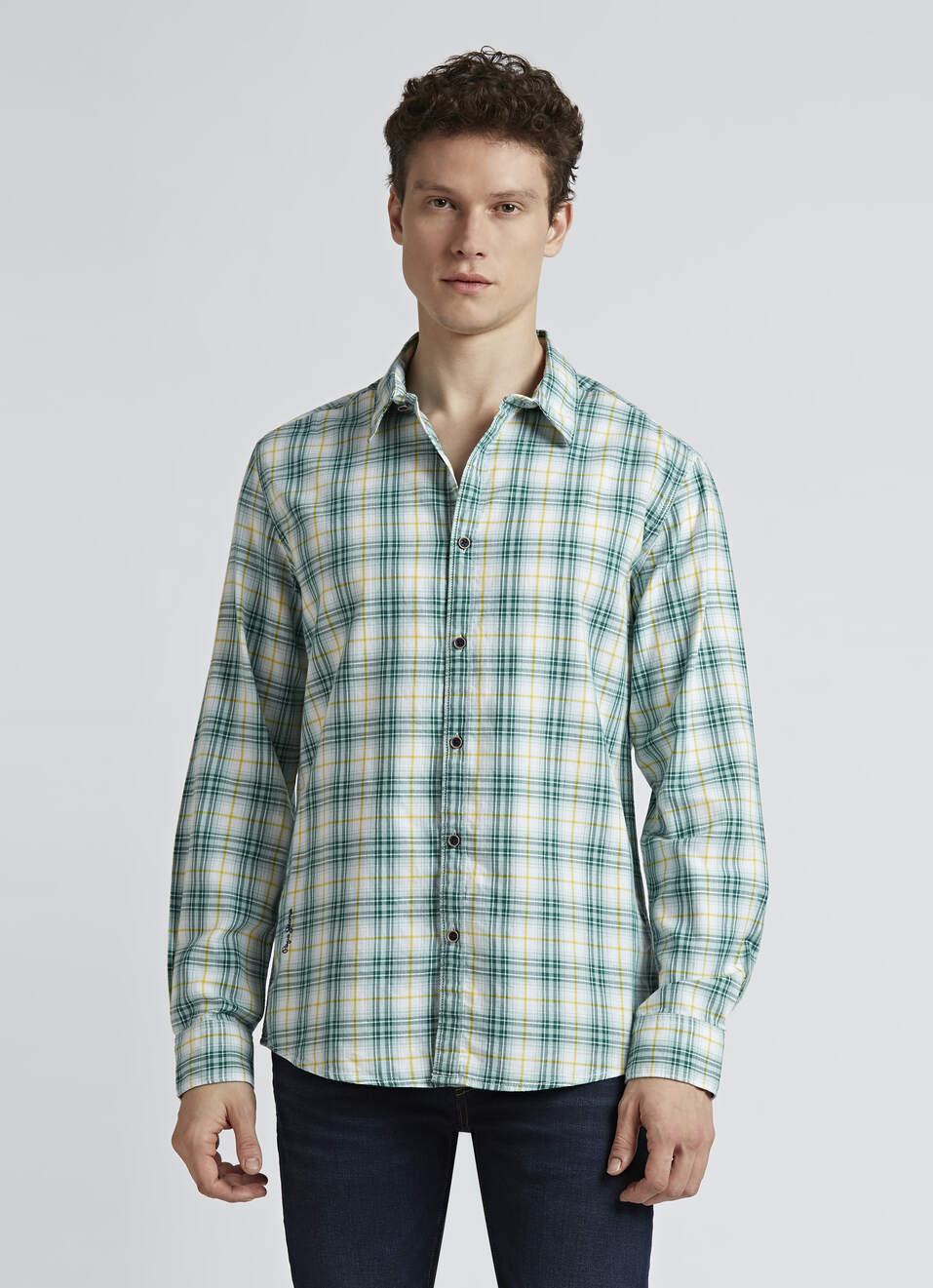 Green Checks Full Sleeve Shirt, , large image number 1