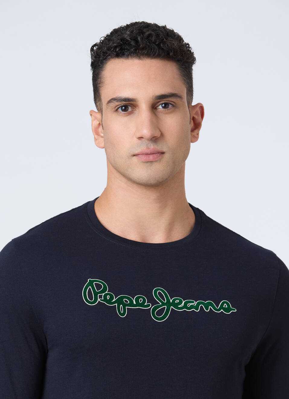Men Navy Logo Print Full Sleeve T-shirt, , large image number 4