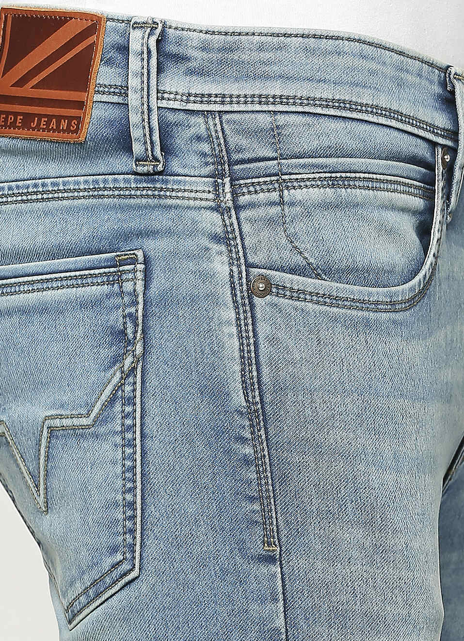 Chinox Blue Mid Rise Regular Fit Jeans, , large image number 4