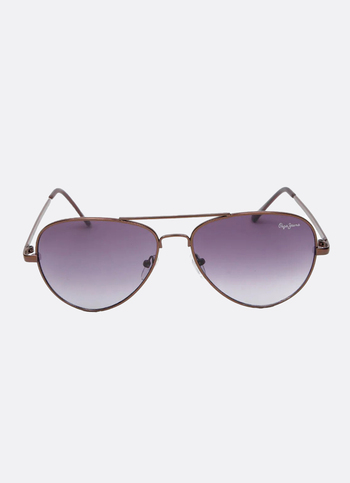 Copper Uv-protected Aviator Sunglasses