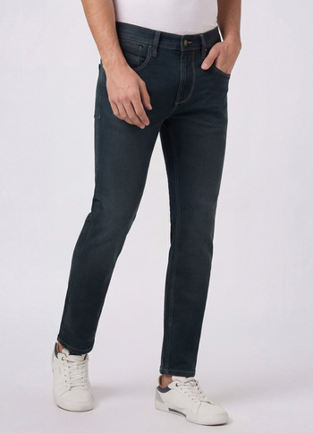 Men Green Mid Rise Slim Fit Stretchable Jeans