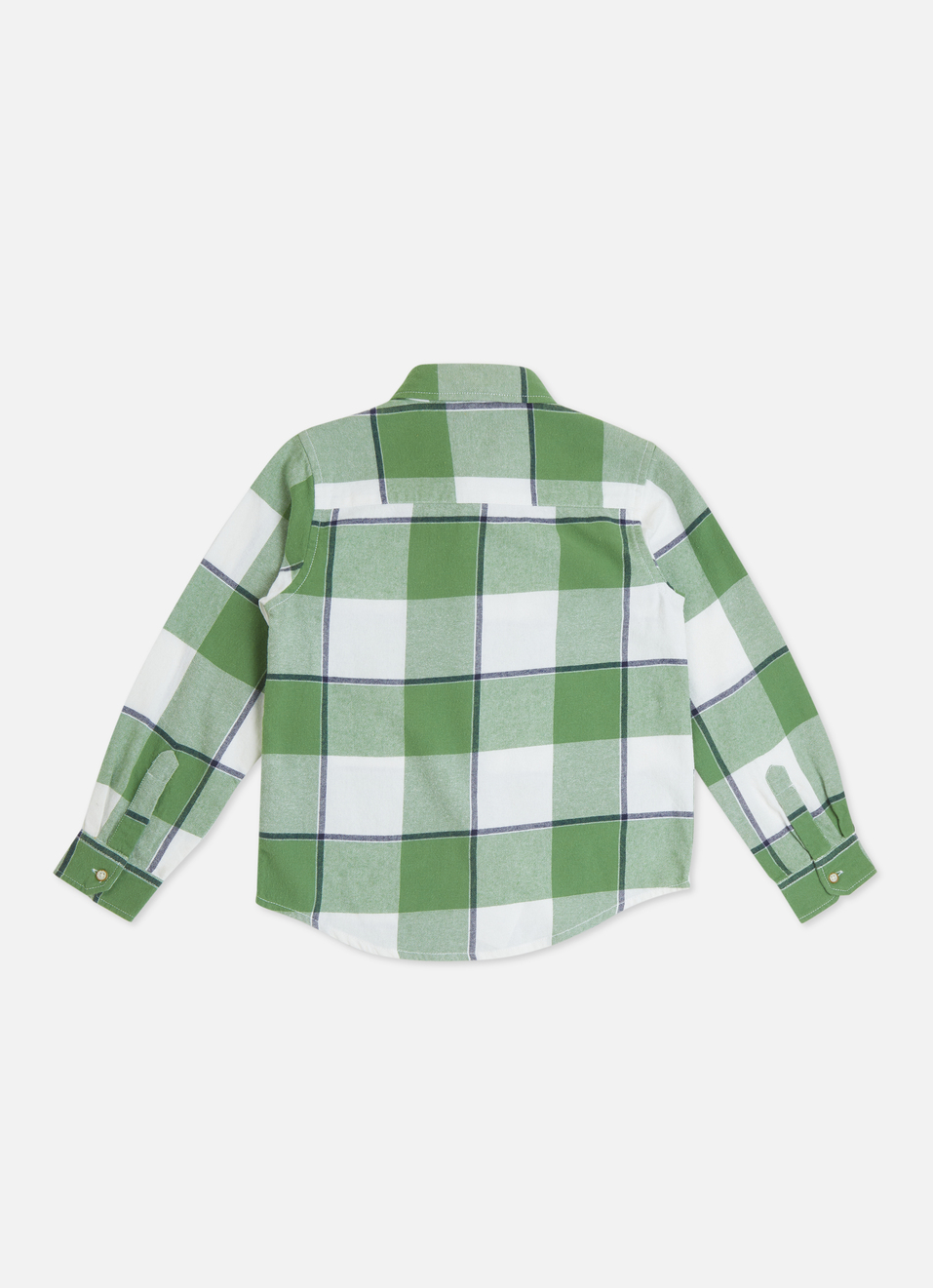 Boys Green Check Full Sleeve Shirt, , large image number 1