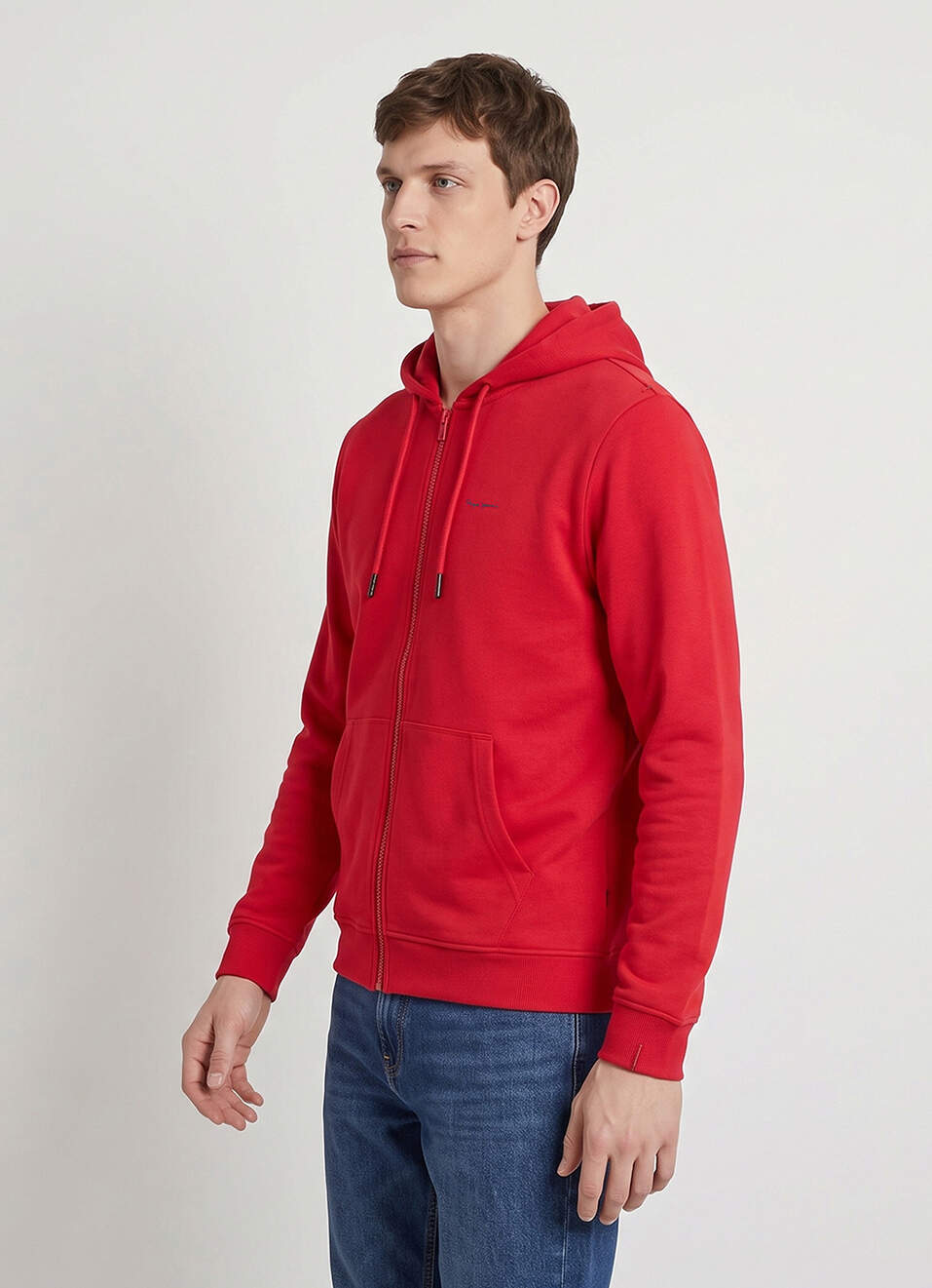 Men Red Back Print Full Sleeve Hoodie, , large image number 3