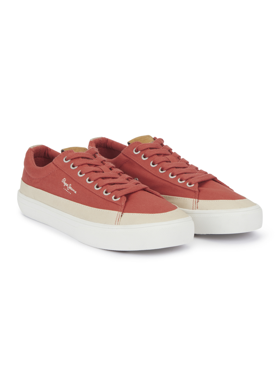 Men Orange & Beige Colorblock Casual Sneakers, , large image number 2