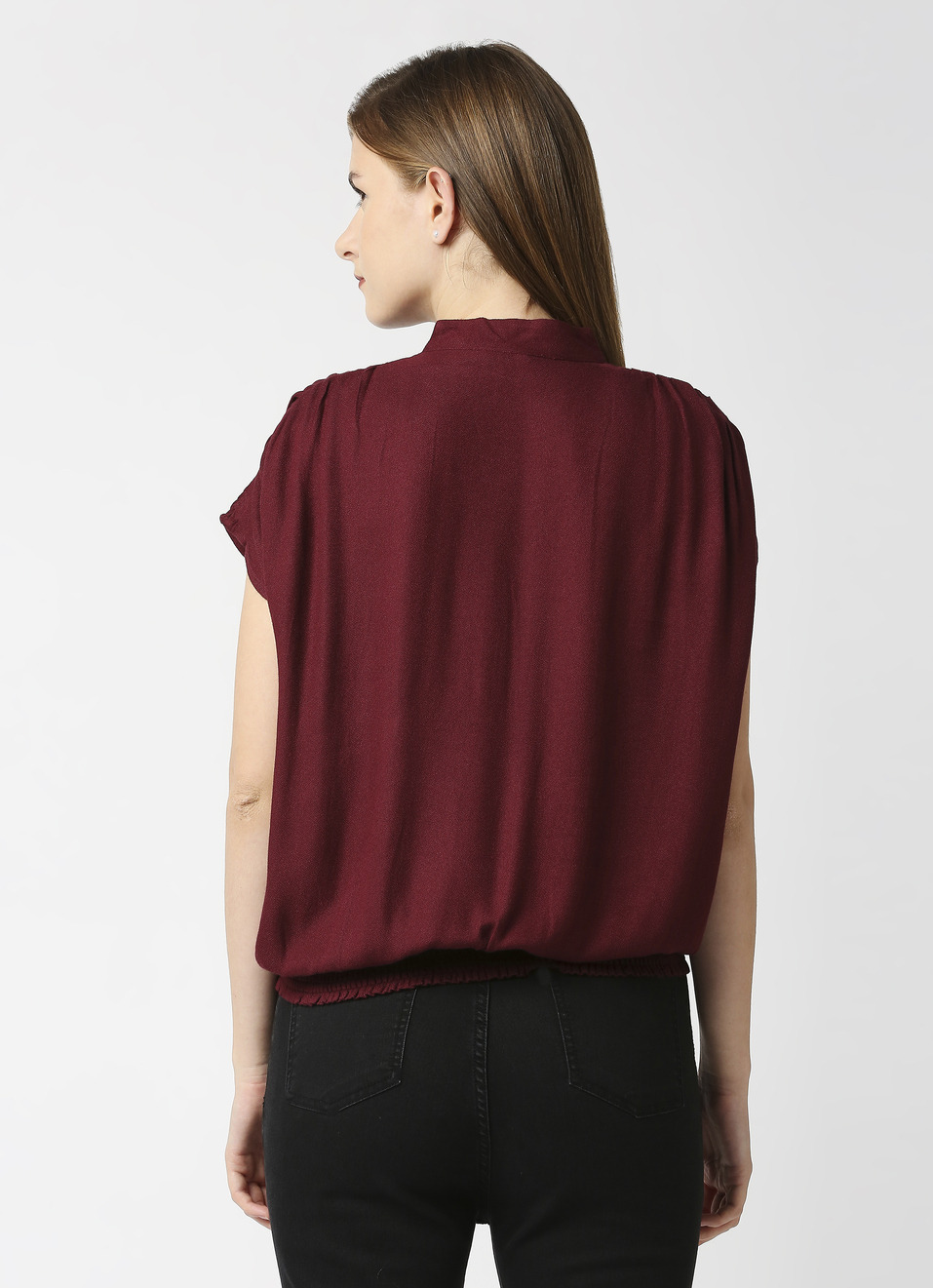 Tamara Overlap Detail Top With Elasticated Waist, , large image number 2