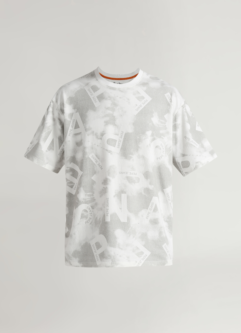 Light Grey Typographic Print Short Sleeve Oversized T-shirt, , large image number 6