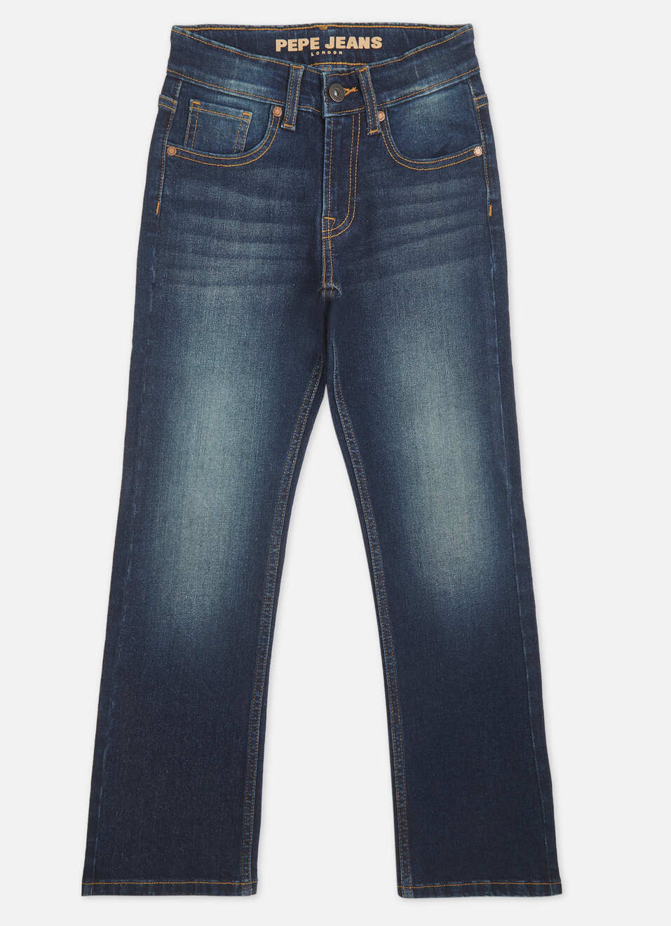 Boys Bootcut Blue Mid Waist Bootcut Leg Jeans, , large image number 0