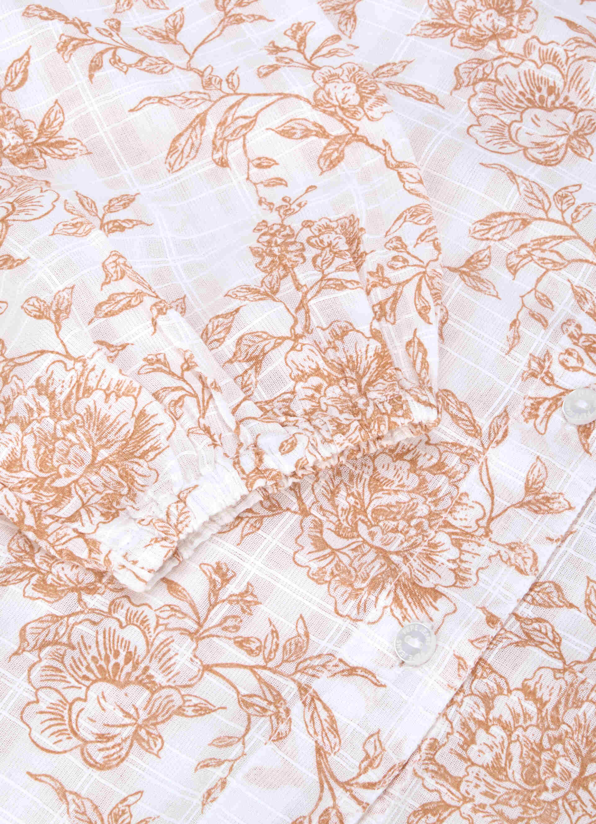 Women Orange Floral Print Regular Fit Shirt, , large image number 8