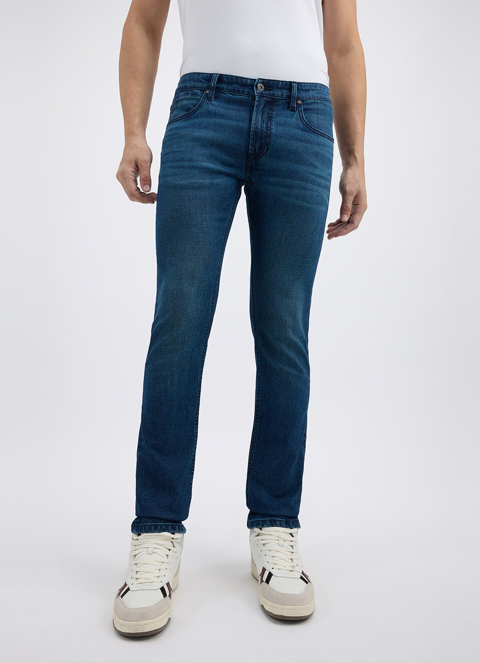 Men Green Slim Fit Mid Rise Jeans , , large image number 2
