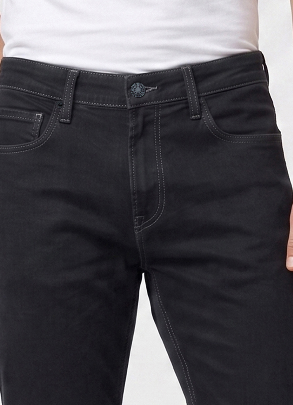 Men Black Stretchable Jeans, , large image number 4