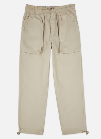 Boys Beige Mid Rise Stretch Pants