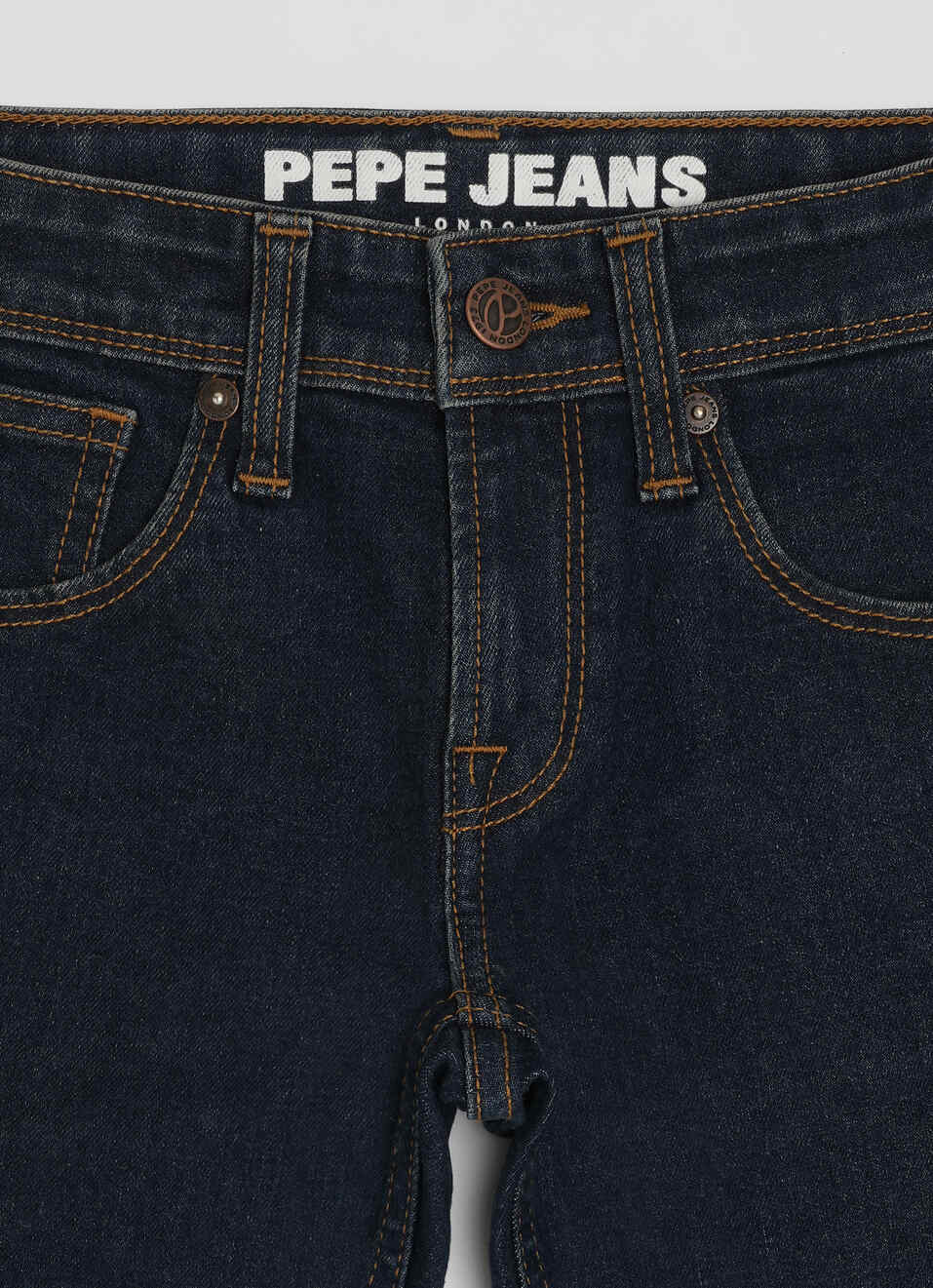 Boys Dark Blue Mid Rise Slim Fit Jeans, , large image number 2