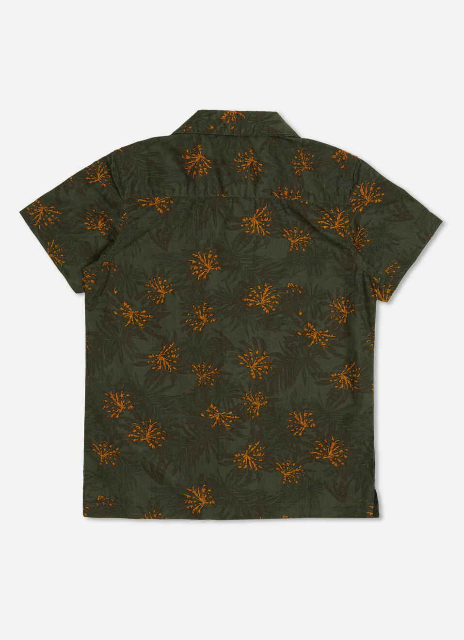 Boys Olive Printed Short Slevee Shirt, , large image number 1