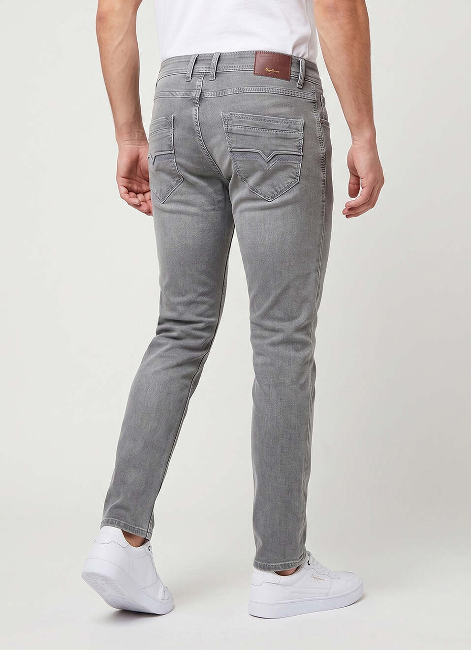 Men Grey Slim Fit Stretchable Jeans, , large image number 3