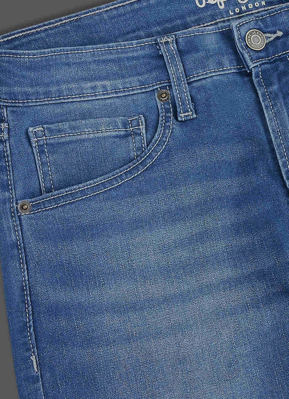 Men Light Blue Mid Rise Slim Fit Jeans, , large image number 5
