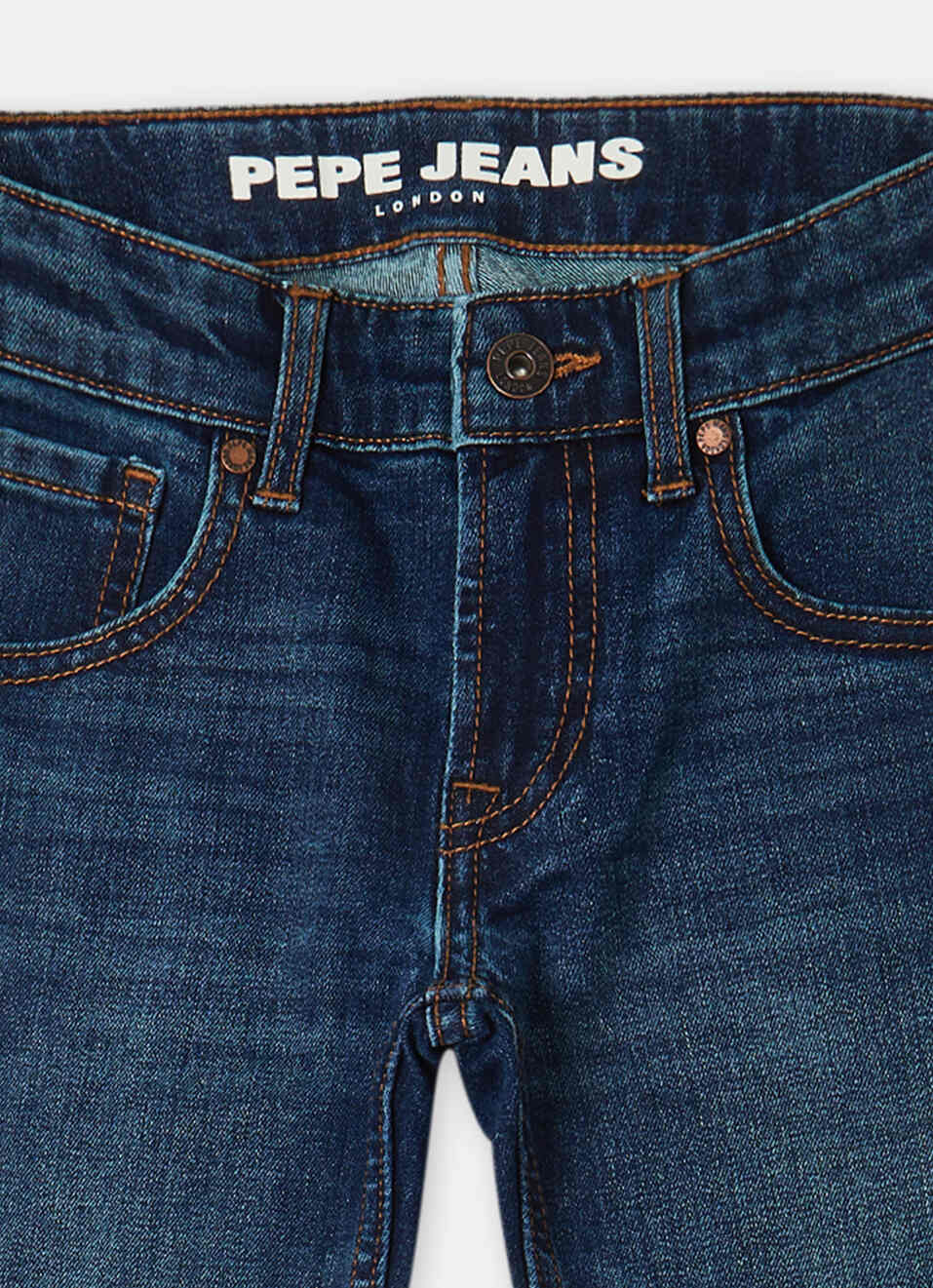 Boys Cashed Blue Mid Waist Slim Jeans, , large image number 2